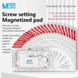 طقم الواح مغناطيسية MAANT Screw Magnetic Pad For iPhone X-15