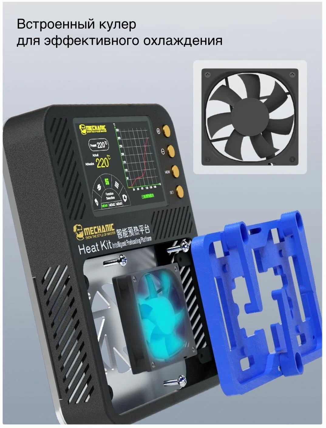 optimize (1) سخان فصل بوردات Heat Kit مع شبلونات لآيفون X حتى 15 برو ماكس